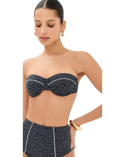 Staud Black Jo Balconette Bikini Top