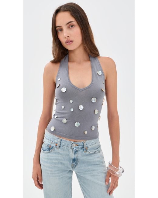 Bailey Rose Blue Halter Top