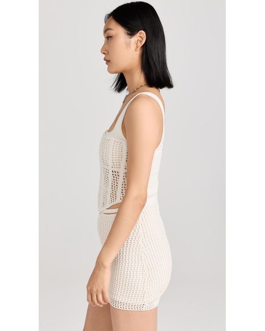 Dion Lee White Dion Ee Crochet Upend Coret Ini Dre