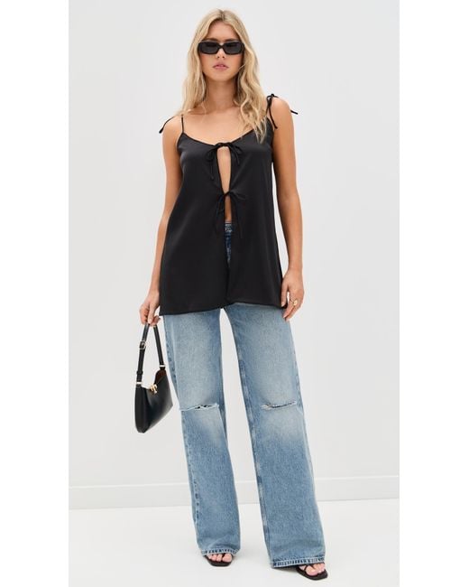 KAT THE LABEL Black Lottie Camisole