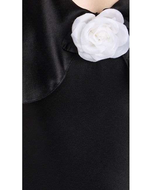Rodarte Black Silk Satin Bias Slip Dress