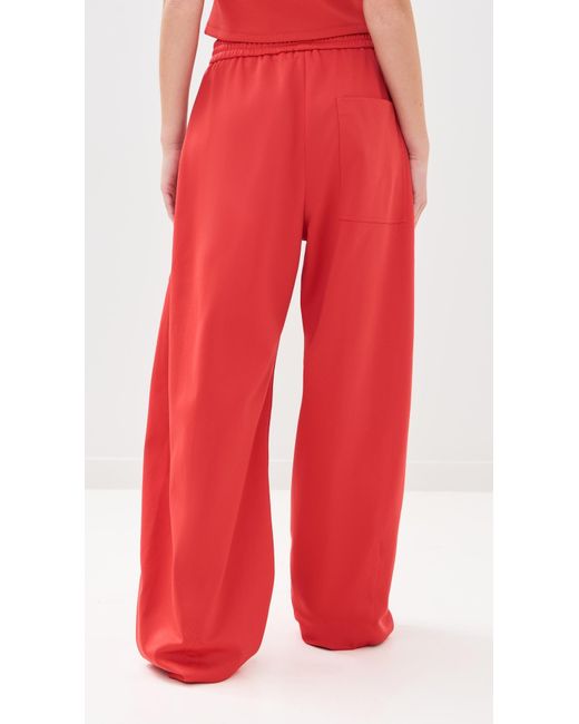 Tibi Red Active Knit Winslow Pants