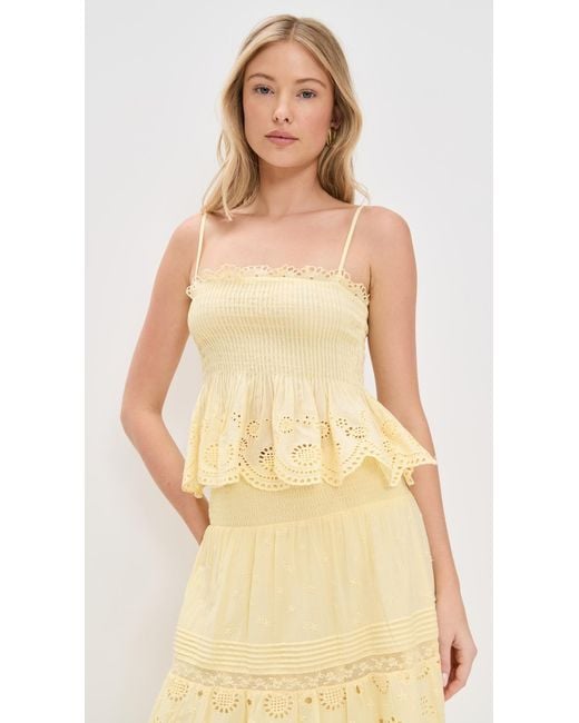 LoveShackFancy Orange Condie Top