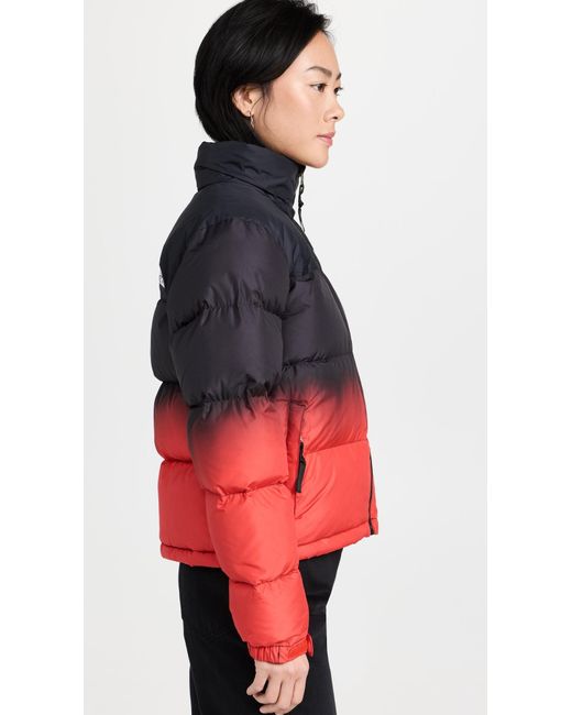 The North Face 96 Nupte Dip Dye Jacket Fiery Red Dip Dye Mall Print