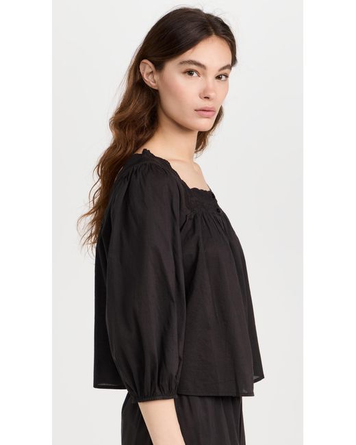 The Great Black The Eyelet Button Sleep Top
