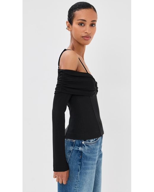 Jonathan Simkhai Black Hazel Top