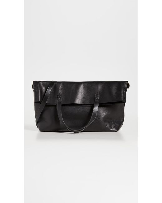 Madewell Black The Foldover Transport Tote