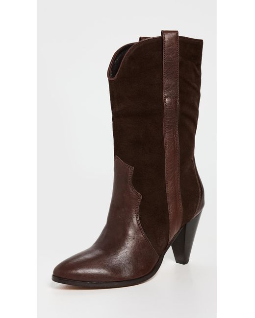 Free People Feather Heel Boots in Brown | Lyst