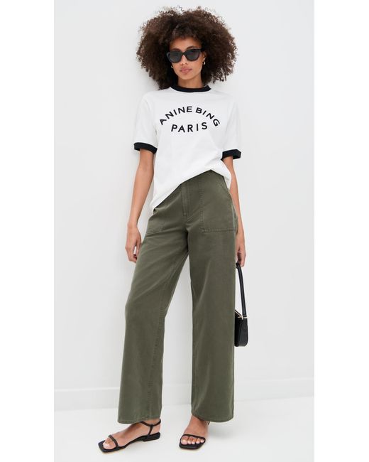 Anine Bing Green Grayson Pants