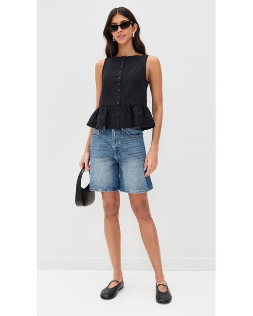 ALIGNE Black Penelope Linen Top