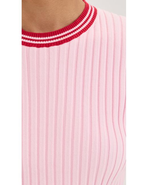 Le Bos Pink Ringer Tee