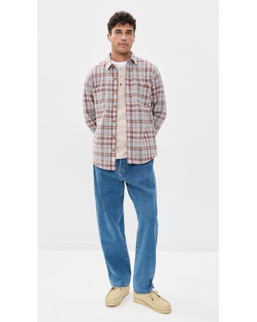 Marine Layer Natural Waffle Henley for men