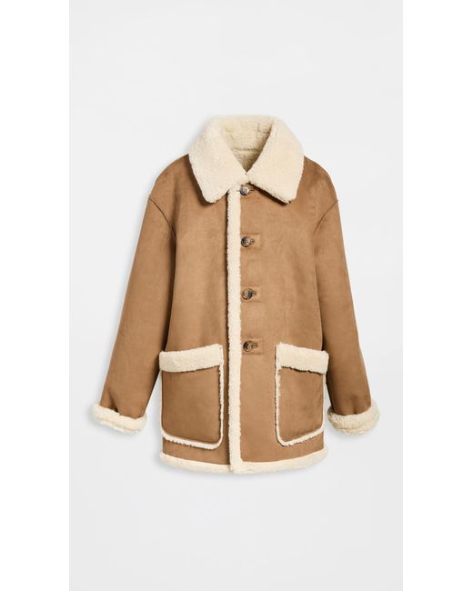 DUNST Natural Reversible Shearling Jacket