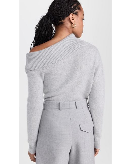 NAADAM Multicolor Luxe Cashmere Collared Asymmetrical Sweater