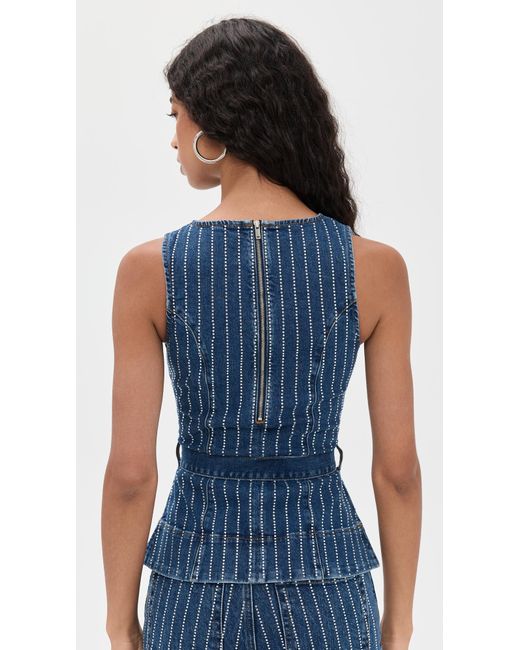 ALIGNE Blue Trish Diamante Top