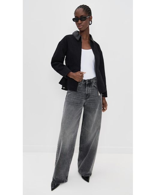 Line & Dot Black Eton Peplum Jacket
