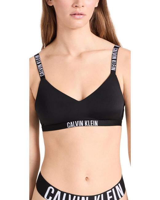 Calvin Klein Black Cavin Kein Underwear Ighty Ined Braette Back