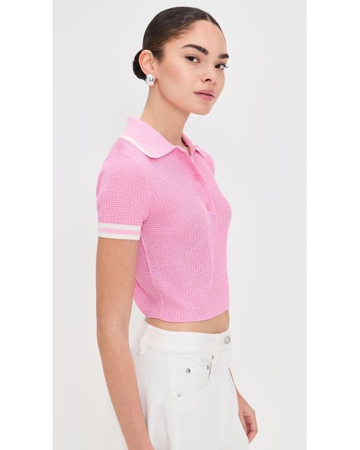 Jonathan Simkhai Pink Whitten Polo