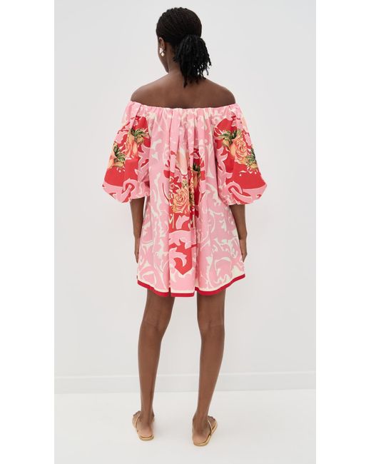 Camilla Pink Off Shoulder Puff Dress