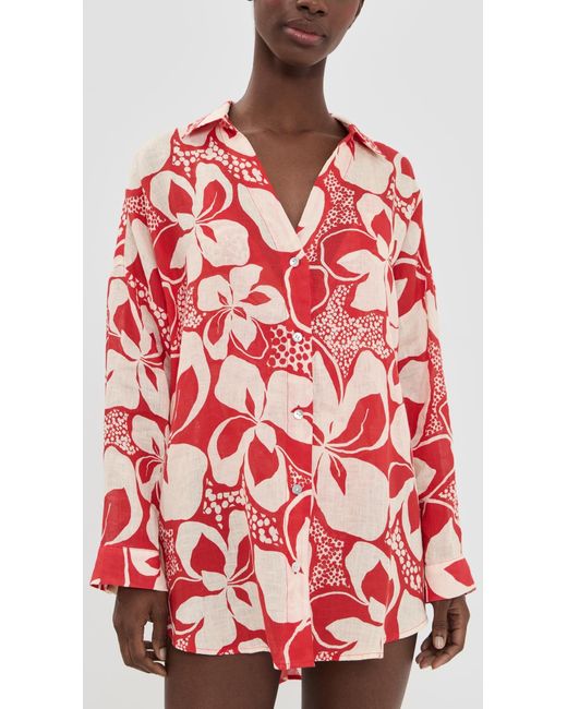 LSPACE Red Rio Tunic