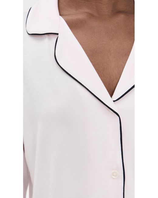 Eberjey White Gisele Long Pajama Set