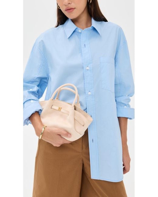 JW PEI White Hana Mini Faux Suede Tote Bag