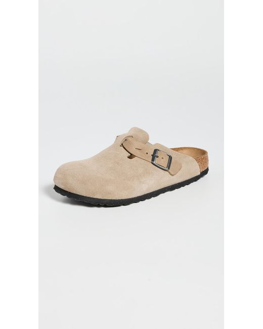 Birkenstock White Boston Braid Clogs