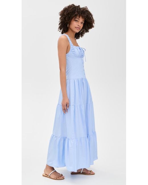 tie front sleeveless flare maxi dress moon river Palmas Halter Maxi Dress | Baby Blue | Womens