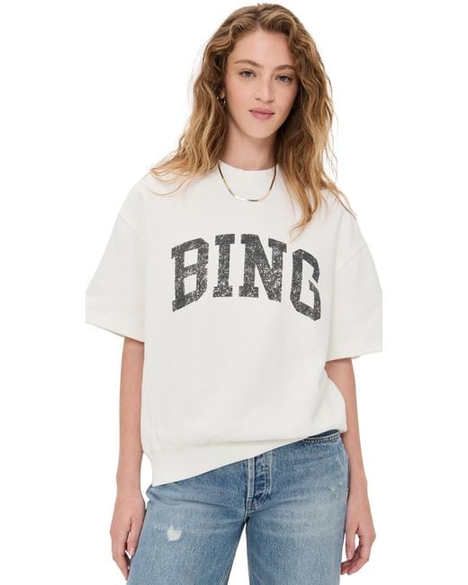 Anine Bing White Jay Sweatshirt Bing