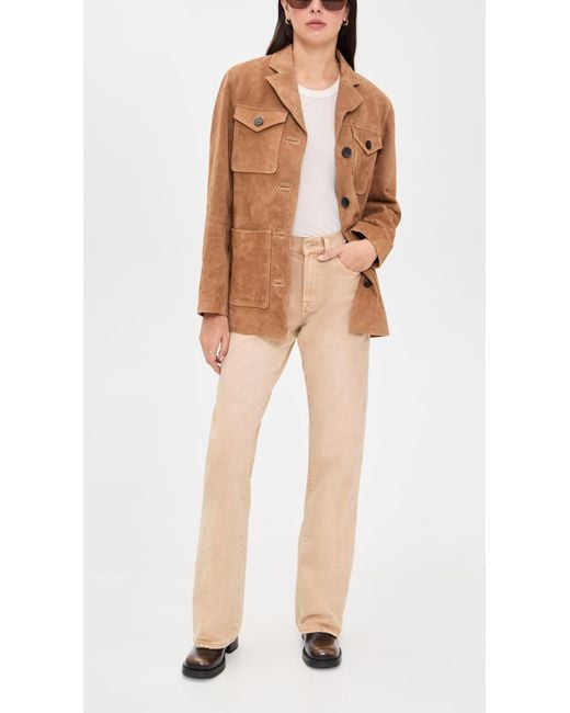 7 For All Mankind Natural Twisted Tess Trousers