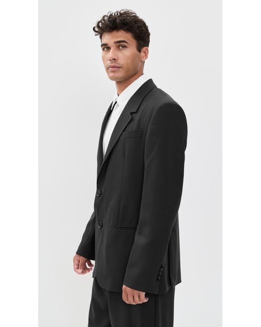 AMI Black Light Wool Twill Blazer for men
