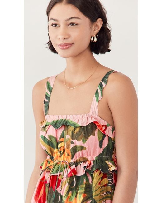 FARM Rio Pink Cocoa Forest Maxi Dress | Lyst