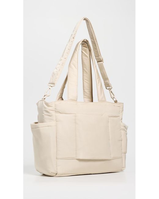 CALPAK White Diaper Tote Bag With Laptop Sleeve