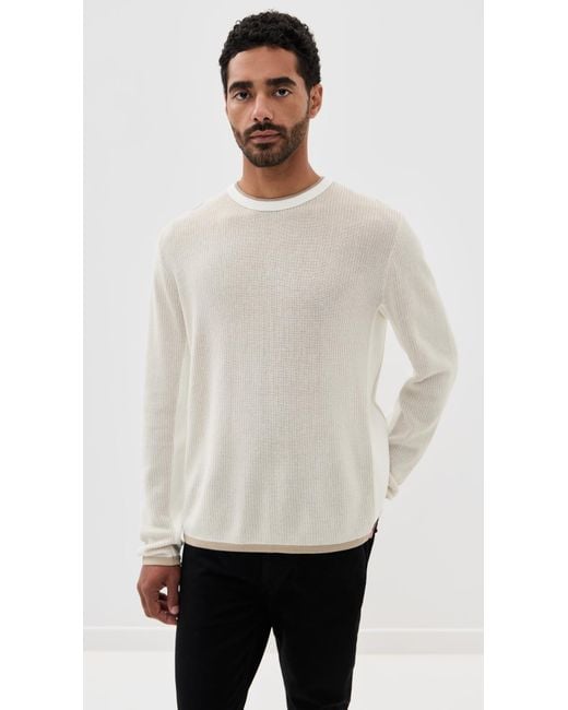 Rag & Bone White Harvey Crew for men