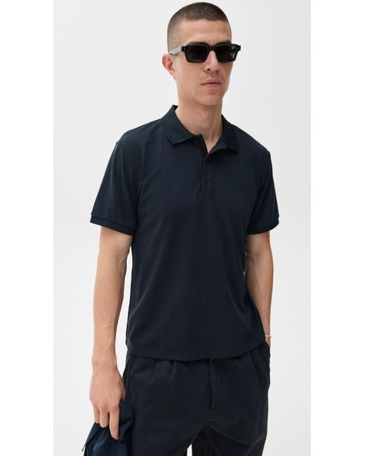 Rag & Bone Blue Tech Pique Polo for men