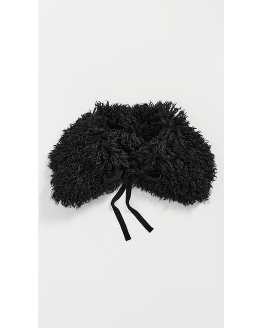 Apparis Black Eliza Shearling Collar