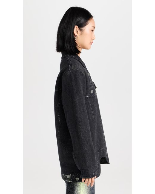 Ph5 Black Hana Deni Print Overized Jacket