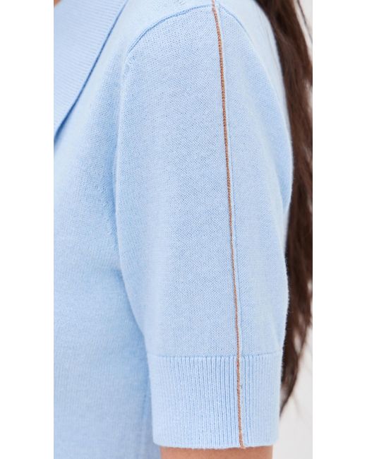 Le Bos Blue Short Sleeve Polo