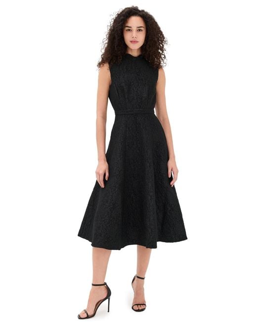 Saloni Black Flora Dress