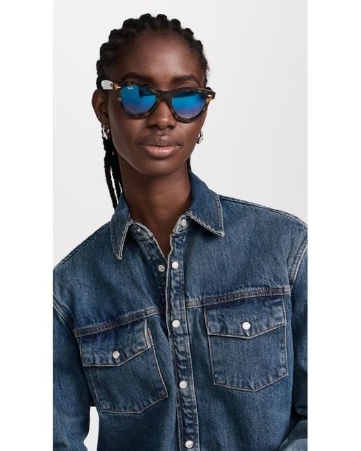 Ray-Ban Blue Rb2241 Oval Sunglasses