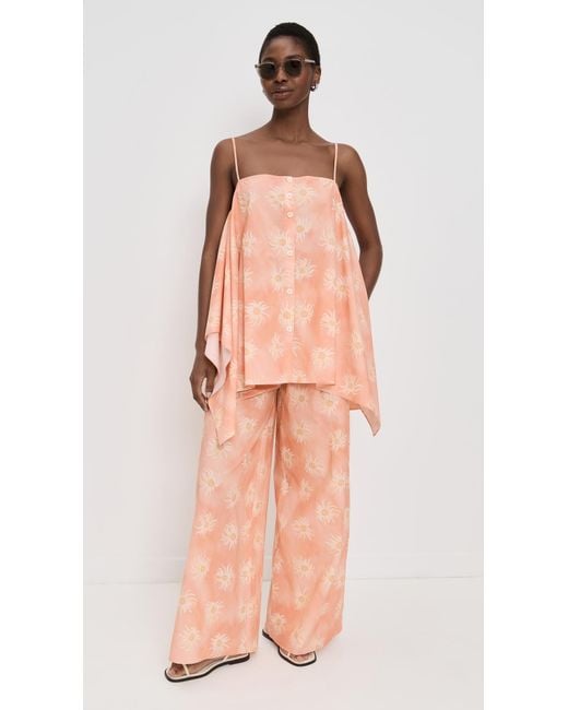 Rodebjer Pink Berta Cotton Print Pants