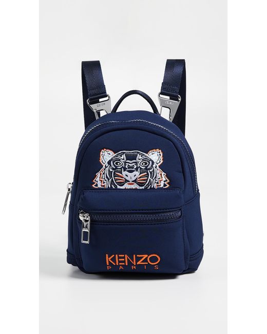 KENZO Blue Mini Neoprene Tiger Backpack for men