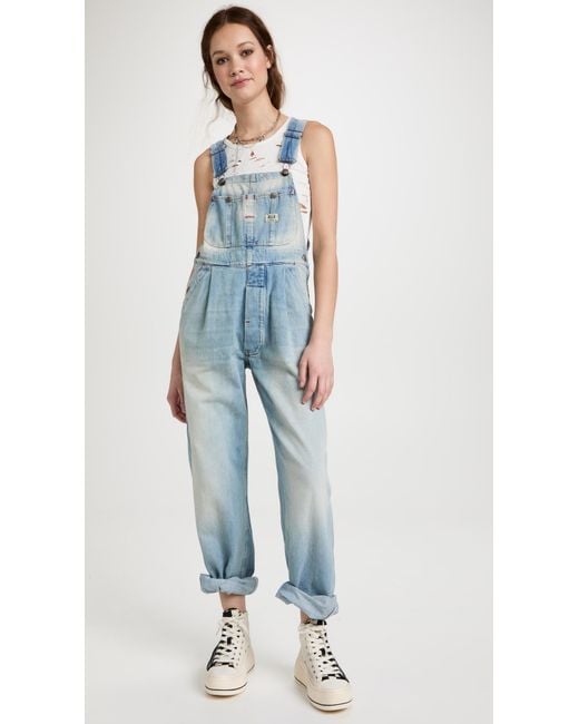 R13 Damon Overalls in Blue | Lyst