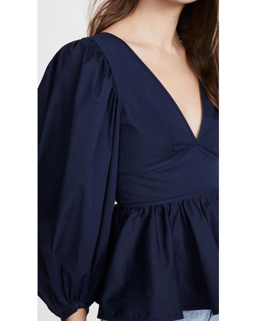 Staud Blue Luna Top