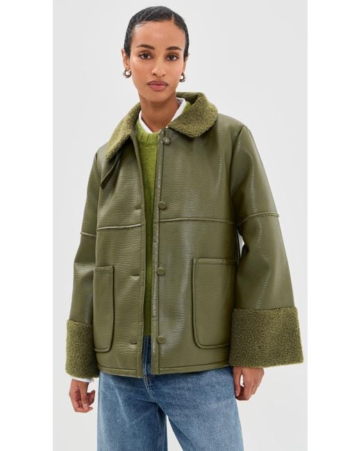 Baum und Pferdgarten Green Birdie Faux Leather Jacket