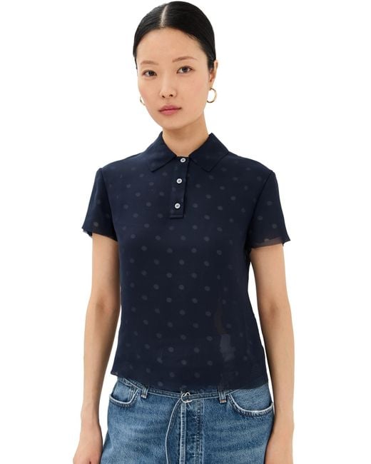 Acne Blue Polka Dot Blouse