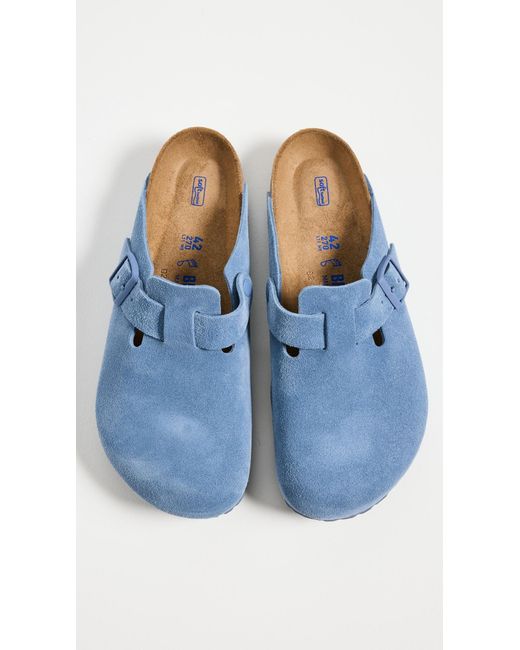 Birkenstock Blue Boston Soft Footbed Clogs for men