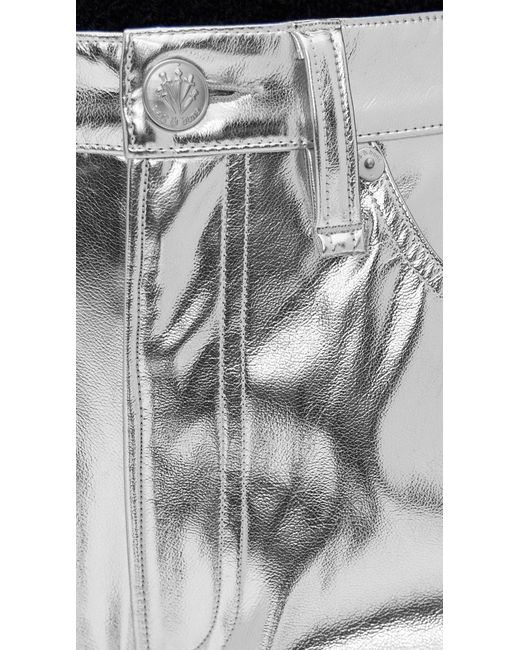 Rag & Bone Black Logan Faux Leather Wide Leg Pants