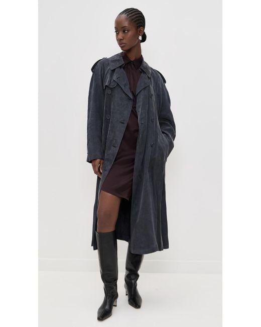 Helmut Lang Blue Fluid Trench