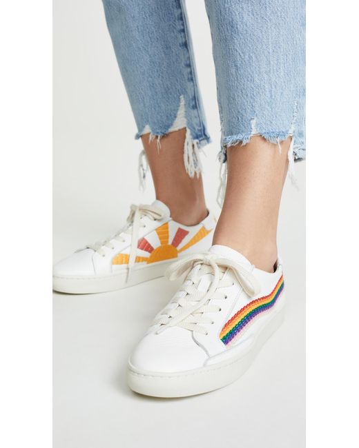 Soludos Rainbow Wave Sneakers in White | Lyst UK